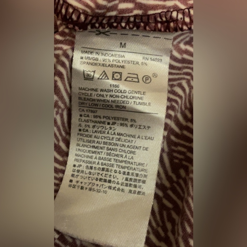 Banana Republic Vintage Theater Seat Pattern Cap Sleeve Top Medium - Picture 7 of 9